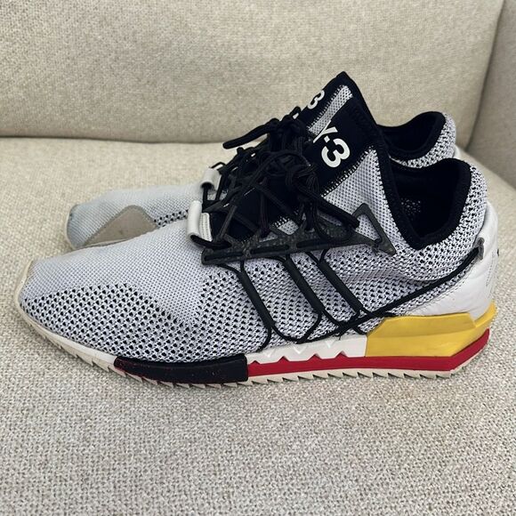 Adidas Y-3 Yohjo Yamamoto Harigane Red Black White Sneaker Rare Find Size 12 - Picture 3 of 16